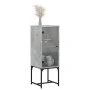 Armario auxiliar con puerta vidrio gris hormigón 35x37x100 cm by , Sideboards - Ref: Foro24-836556, Price: 50,90 €, Discount: %