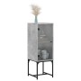 Armario auxiliar con puerta vidrio gris hormigón 35x37x100 cm by , Sideboards - Ref: Foro24-836556, Price: 51,53 €, Discount: %