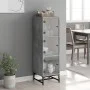 Aparador con puertas de vidrio gris hormigón 35x37x120 cm de , Aparadores - Ref: Foro24-836563, Precio: 70,40 €, Descuento: %