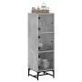 Aparador con puertas de vidrio gris hormigón 35x37x120 cm de , Aparadores - Ref: Foro24-836563, Precio: 70,40 €, Descuento: %