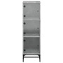 Sideboard mit grauen Glastüren Beton 35x37x120 cm von , Sideboards - Ref: Foro24-836563, Preis: 71,33 €, Rabatt: %
