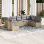 Set de sofás de jardín 9 pzas con cojines ratán sintético beige by , Garden sets - Ref: Foro24-3249908, Price: 547,55 €, Disc...