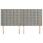 Cabeceros 4 unidades de terciopelo gris claro 80x5x78/88 cm