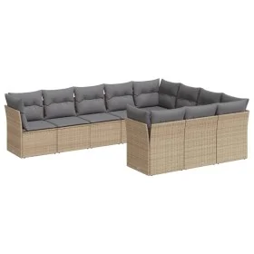 Juego de sofás jardín con cojines beige 10 pzas ratán sintético by , Garden sets - Ref: Foro24-3250058, Price: 612,04 €, Disc...