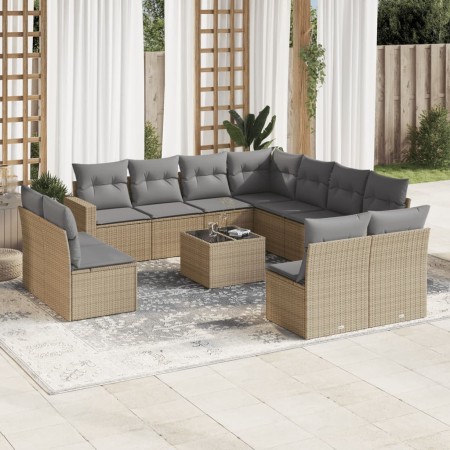 Set de sofás de jardín 12 pzas y cojines ratán sintético marrón by , Modular outdoor sofas - Ref: Foro24-3251476, Price: 787,...