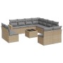 Set de sofás de jardín 12 pzas y cojines ratán sintético marrón by , Modular outdoor sofas - Ref: Foro24-3251476, Price: 787,...