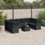 Set de sofás de jardín 10 pzas cojines ratán sintético negro by , Garden sets - Ref: Foro24-3249974, Price: 624,35 €, Discoun...