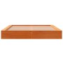 Wax brown pine solid wood bed frame 140x200 cm by , Beds and slatted bases - Ref: Foro24-844428, Price: 135,36 €, Discount: %
