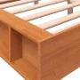 Estructura de cama madera maciza pino marrón cera 135x190 cm de , Camas y somieres - Ref: Foro24-844435, Precio: 115,26 €, De...