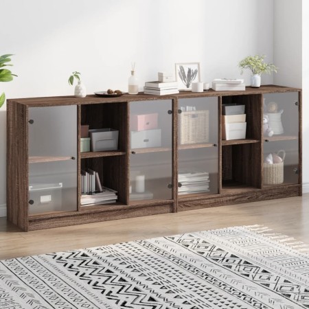 Regal mit Türen aus braunem Eichenholz 204x37x75 cm. von , Sideboards - Ref: Foro24-3206537, Preis: 205,86 €, Rabatt: %