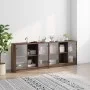 Regal mit Türen aus braunem Eichenholz 204x37x75 cm. von , Sideboards - Ref: Foro24-3206537, Preis: 205,91 €, Rabatt: %