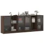 Estantería con puertas madera marrón roble 204x37x75 cm by , Sideboards - Ref: Foro24-3206537, Price: 205,91 €, Discount: %