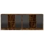 Estantería con puertas madera roble ahumado 204x37x75 cm de , Aparadores - Ref: Foro24-3206535, Precio: 189,81 €, Descuento: %
