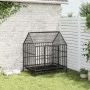 Jaula para perros con ruedas acero galvanizado negro by , Dog kennels - Ref: Foro24-172208, Price: 157,28 €, Discount: %