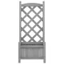 Jardinera con enrejado madera maciza de abeto gris by , Pots and planters - Ref: Foro24-365483, Price: 44,70 €, Discount: %