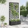 Blumenkasten mit massivem Gitter aus schwarzem Tannenholz. von , Töpfe und Pflanzgefäße - Ref: Foro24-365481, Preis: 134,94 €...