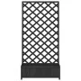Blumenkasten mit massivem Gitter aus schwarzem Tannenholz. von , Töpfe und Pflanzgefäße - Ref: Foro24-365481, Preis: 134,94 €...