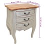 Mesita de noche de madera maciza reciclada de vidaXL, Mesitas de noche - Ref: Foro24-244504, Precio: 190,12 €, Descuento: %