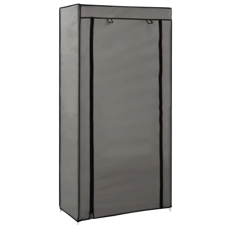 Mueble zapatero con funda de tela gris 58x28x106 cm by vidaXL, Shoe racks and shoe organizers - Ref: Foro24-282430, Price: 26...