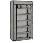 Mueble zapatero con funda de tela gris 58x28x106 cm by vidaXL, Shoe racks and shoe organizers - Ref: Foro24-282430, Price: 26...