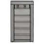 Mueble zapatero con funda de tela gris 58x28x106 cm by vidaXL, Shoe racks and shoe organizers - Ref: Foro24-282430, Price: 26...