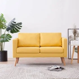 2 seater yellow fabric sofa by vidaXL, Sofas - Ref: Foro24-281361, Price: 288,72 €, Discount: %
