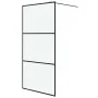 Black frosted ESG glass shower screen 100x195 cm by , Shower walls and screens - Ref: Foro24-152112, Price: 169,68 €, Discoun...
