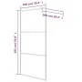 Black frosted ESG glass shower screen 100x195 cm by , Shower walls and screens - Ref: Foro24-152112, Price: 169,68 €, Discoun...