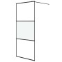 Black semi-frosted ESG glass shower screen 90x195 cm by , Shower walls and screens - Ref: Foro24-152106, Price: 146,40 €, Dis...