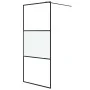 Black semi-frosted ESG glass shower screen 90x195 cm by , Shower walls and screens - Ref: Foro24-152106, Price: 148,42 €, Dis...