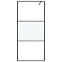 Black semi-frosted ESG glass shower screen 90x195 cm by , Shower walls and screens - Ref: Foro24-152106, Price: 146,40 €, Dis...