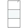 Black semi-frosted ESG glass shower screen 90x195 cm by , Shower walls and screens - Ref: Foro24-152106, Price: 148,42 €, Dis...