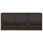 Mueble de TV con puertas de vidrio marrón roble 102x37x42 cm de , Muebles TV - Ref: Foro24-836412, Precio: 68,46 €, Descuento: %