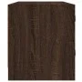 Mueble de TV con puertas de vidrio marrón roble 102x37x42 cm de , Muebles TV - Ref: Foro24-836412, Precio: 68,46 €, Descuento: %