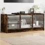 TV-Schrank mit Glastüren aus geräucherter Eiche, 102 x 37 x 42 cm von , TV-Möbel - Ref: Foro24-836410, Preis: 66,66 €, Rabatt: %
