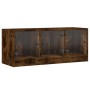 TV-Schrank mit Glastüren aus geräucherter Eiche, 102 x 37 x 42 cm von , TV-Möbel - Ref: Foro24-836410, Preis: 67,49 €, Rabatt: %