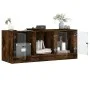 TV-Schrank mit Glastüren aus geräucherter Eiche, 102 x 37 x 42 cm von , TV-Möbel - Ref: Foro24-836410, Preis: 66,66 €, Rabatt: %