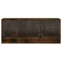 TV-Schrank mit Glastüren aus geräucherter Eiche, 102 x 37 x 42 cm von , TV-Möbel - Ref: Foro24-836410, Preis: 66,66 €, Rabatt: %