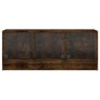 TV-Schrank mit Glastüren aus geräucherter Eiche, 102 x 37 x 42 cm von , TV-Möbel - Ref: Foro24-836410, Preis: 67,49 €, Rabatt: %
