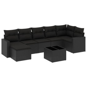 8-piece garden sofa set and black synthetic rattan cushions by , Modular outdoor sofas - Ref: Foro24-3251622, Price: 511,89 €...