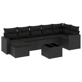 8-piece garden sofa set and black synthetic rattan cushions by , Modular outdoor sofas - Ref: Foro24-3251622, Price: 507,76 €...