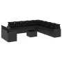 Garden sofa set 12 pieces with black synthetic rattan cushions by , Modular outdoor sofas - Ref: Foro24-3251532, Price: 855,7...