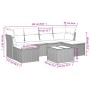7-teiliges Gartensofa-Set und beigefarbene synthetische Rattankissen von , Gartensets - Ref: Foro24-3249858, Preis: 430,70 €,...