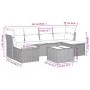 7-teiliges Gartensofa-Set und beigefarbene synthetische Rattankissen von , Gartensets - Ref: Foro24-3249858, Preis: 424,00 €,...