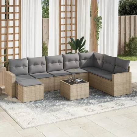 9-piece garden sofa set with beige synthetic rattan cushions by , Modular outdoor sofas - Ref: Foro24-3251706, Price: 581,28 ...