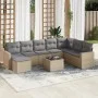 9-piece garden sofa set with beige synthetic rattan cushions by , Modular outdoor sofas - Ref: Foro24-3251706, Price: 581,28 ...