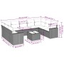 Gartensofa-Set mit beigen Kissen, 10-teilig, synthetisches Rattan von , Modulare Sofas für den Außenbereich - Ref: Foro24-325...