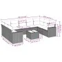 Gartensofa-Set mit beigen Kissen, 10-teilig, synthetisches Rattan von , Modulare Sofas für den Außenbereich - Ref: Foro24-325...