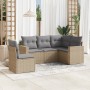 Juego de sofás jardín con cojines 5 pzas ratán sintético beige de , Conjuntos de jardín - Ref: Foro24-3218959, Precio: 331,42...