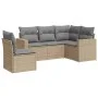 Garden sofa set with cushions 5 pieces beige synthetic rattan by , Garden sets - Ref: Foro24-3218959, Price: 331,84 €, Discou...